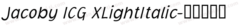 Jacoby ICG XLightItalic字体转换